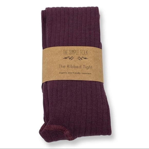 The Simple Folk The Ribbed Tight. Huckleberry. Size 4-7 Years. New With Tags - Picture 2 of 8